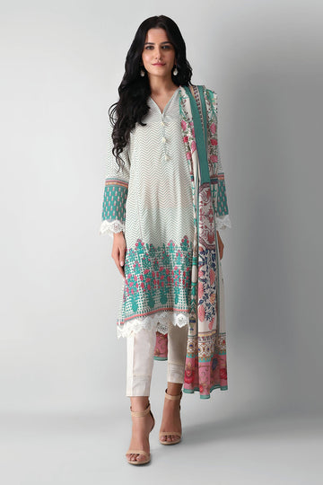 M21301 Off-white Khaadi Autumn Collection 2021